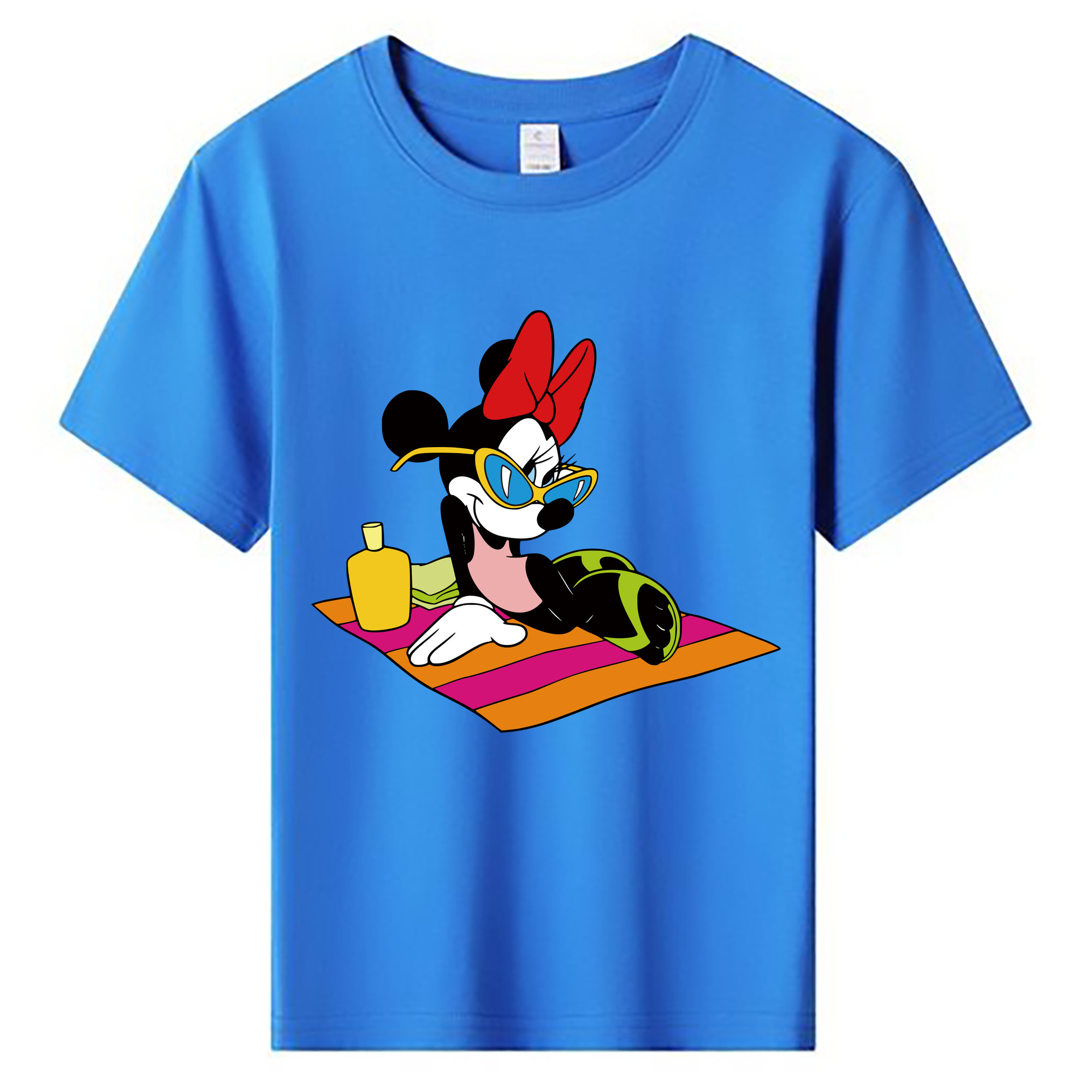 ミッキーマウス Mickey Mouse 綿100％キッズTシャツ（フロントプリント）